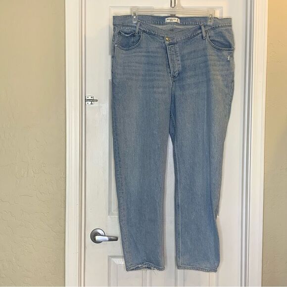 ABERCROMBIE &‎ FITCH The Dad High Rise Fold Over Waist Size 18R - Picture 10 of 11